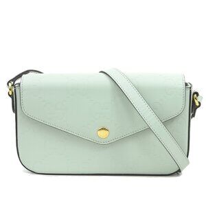 GUCCI Authentic Green Leather Shoulder Bag